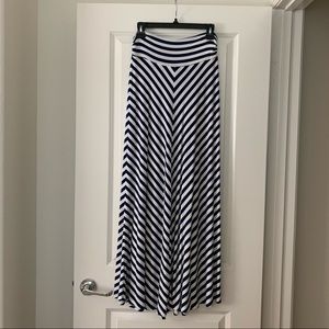 NWOT Merona striped long maxi skirt